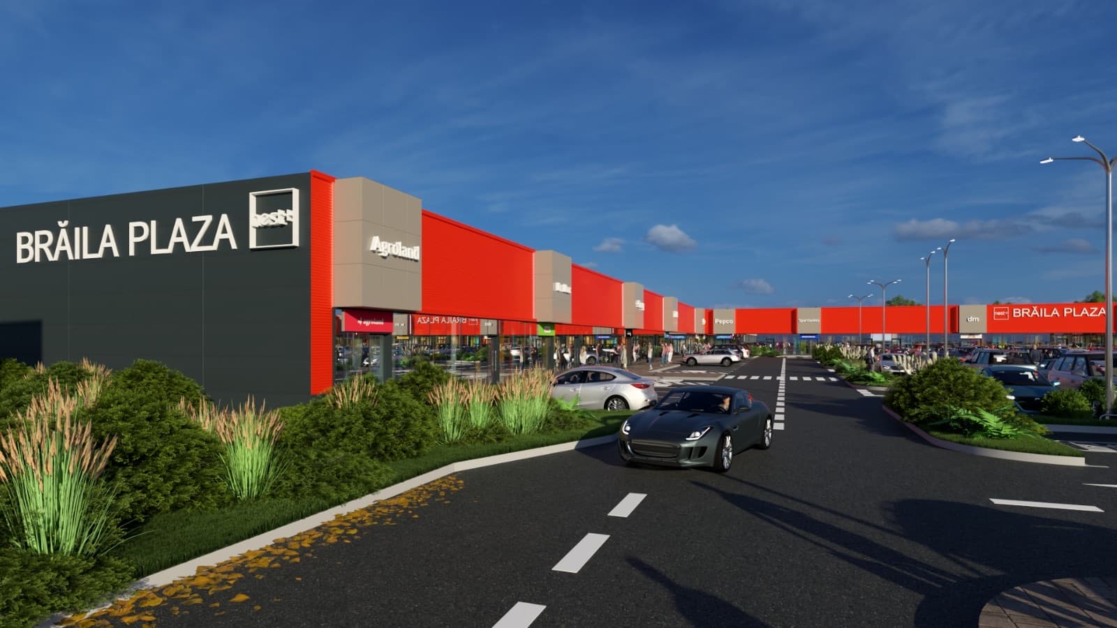 Action signs for its first Brăila store, at Brăila Plaza